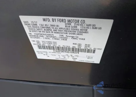 2018 Ford Taurus Sho z USA, uszkodzony, nr VIN 1FAHP2KT9JG109279